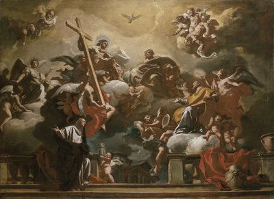 Vision of the Trinity with SS. Philip Neri and Francesca Romana, 18th Century by Francesco Solimena